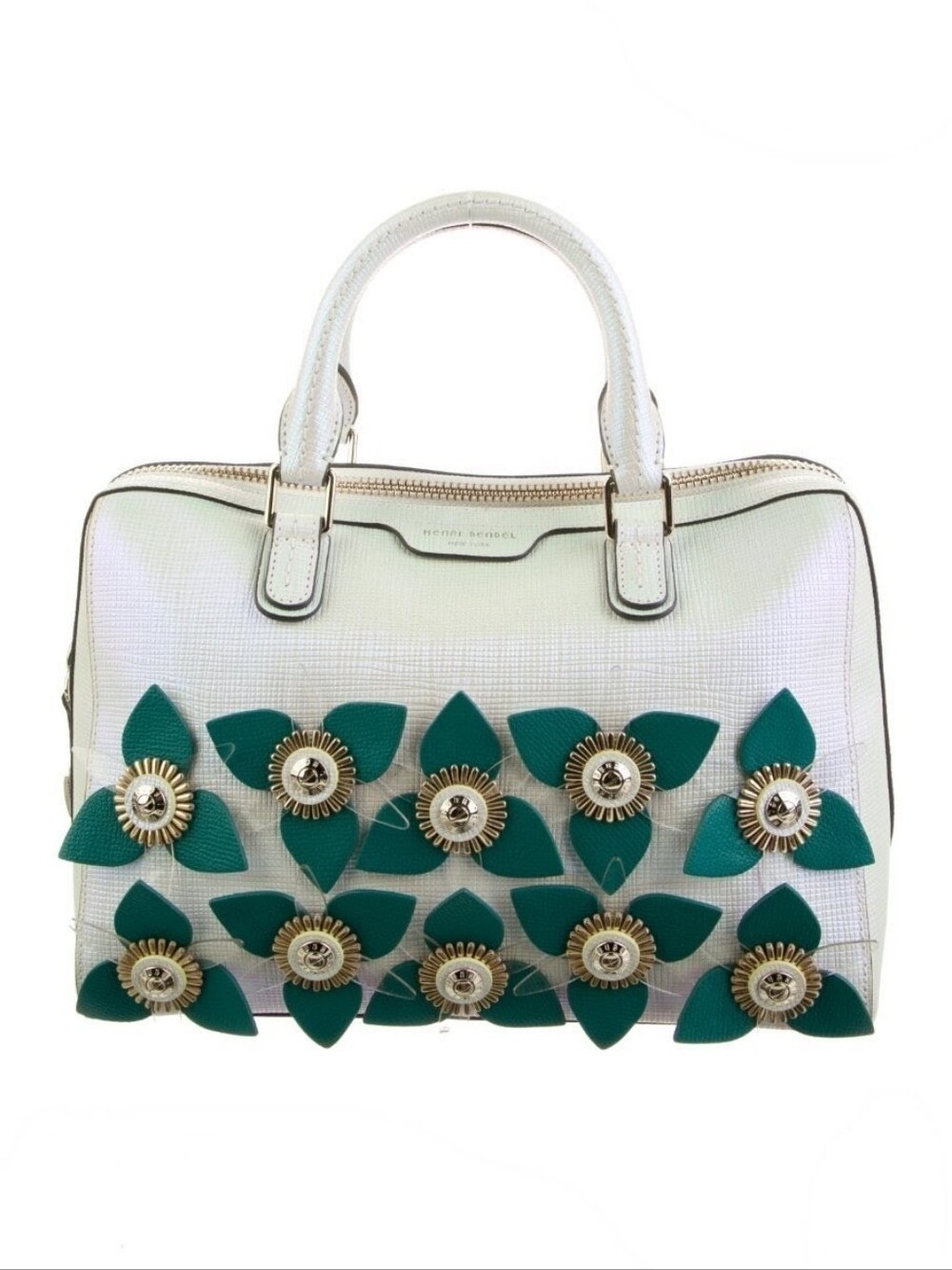 Henri Bendel Floral Appliqué Satchel Crossbody